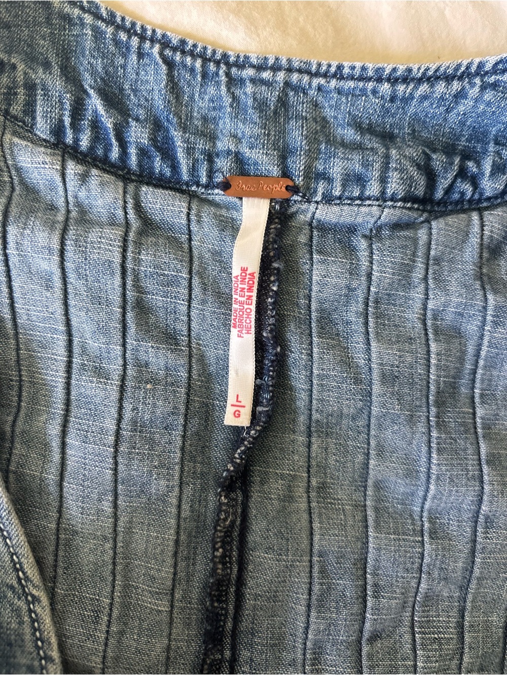 Free People Denim Webster Romper - Picture 5 of 7